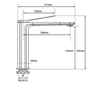 Rushy Tall Basin Mixer  Bathroom Basin Mixer