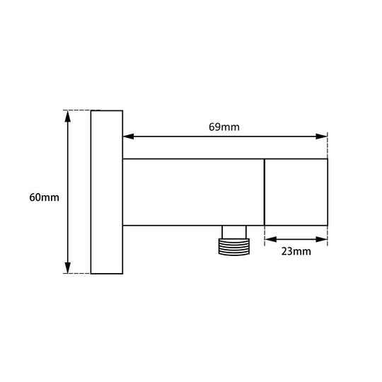 Square 1/4 Turn Washing Machine Tap 