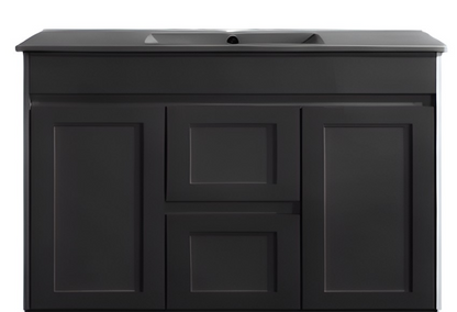Luna Wall Hung Vanity - Matte Black 