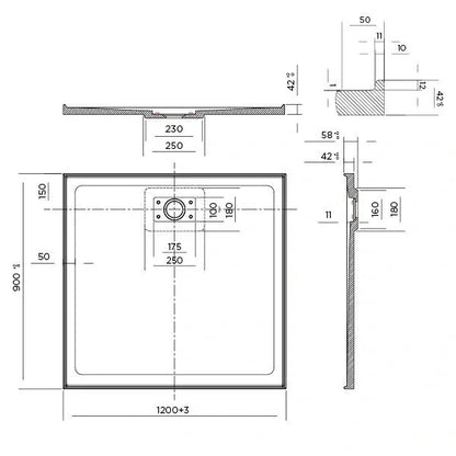 METRO Shower Base - 4 Sizes Available