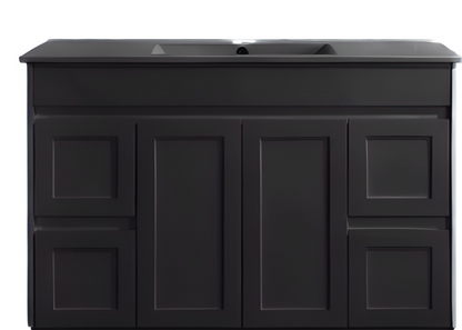 Luna Wall Hung Vanity - Matte Black 