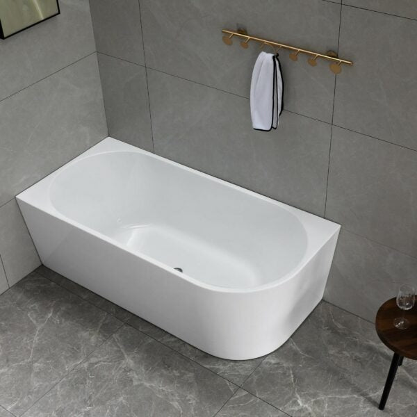 Victor 1500mm Left Hand Corner Freestanding Bathtub – overflow option  Bathtub