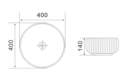CASCADE Above Counter Basin - 6 Shapes & 3 Color's Available