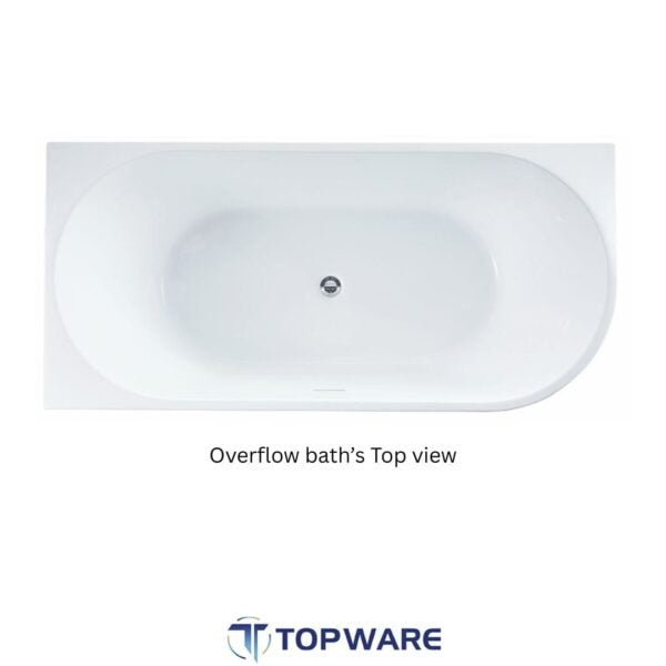 Victor 1500mm Left Hand Corner Freestanding Bathtub – overflow option  Bathtub