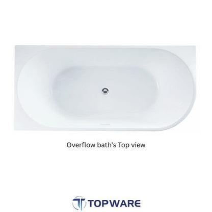 Victor 1500mm Left Hand Corner Freestanding Bathtub – overflow option  Bathtub