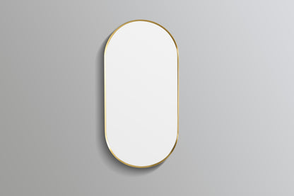 Oval Gold Framed Mirror - 2 Sizes Available