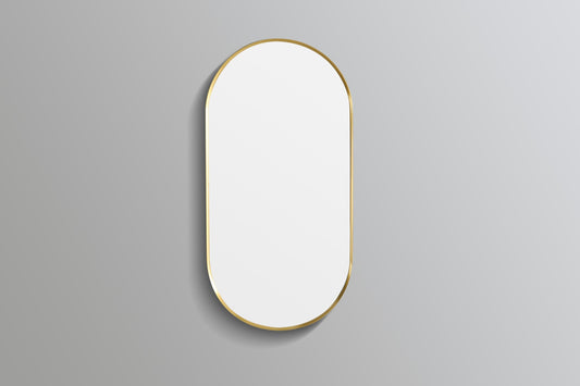 Oval Gold Framed Mirror - 2 Sizes Available