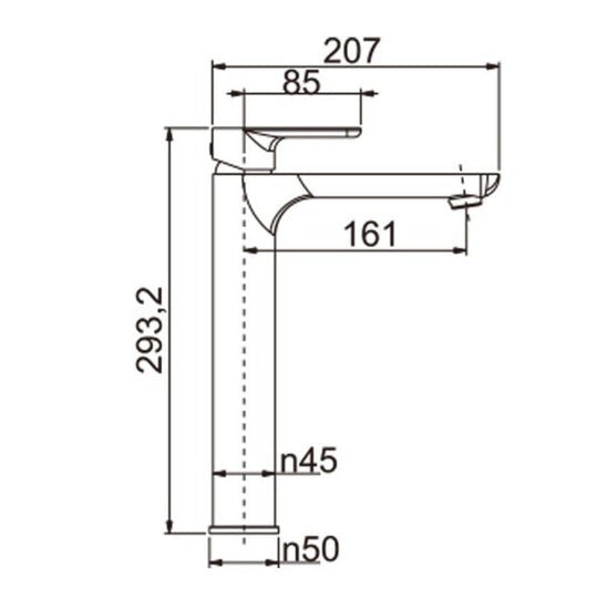 VOG Tall Basin Mixer  Bathroom Basin Mixer