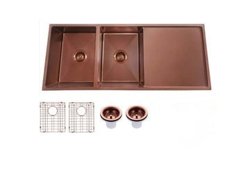 Hand-Made Top/Undermount Double Bowls Kitchen Sink  Kitchen Sink