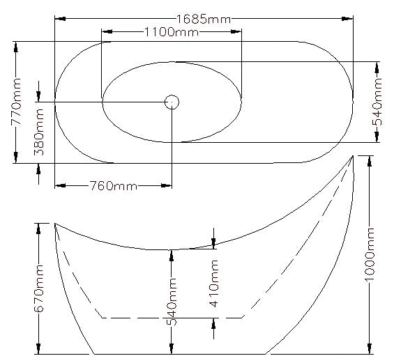 POSH Freestanding Bathtub - 5 Sizes Available.