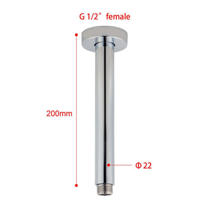 Round Chrome Ceiling Shower Arm 200mm  Shower Arm