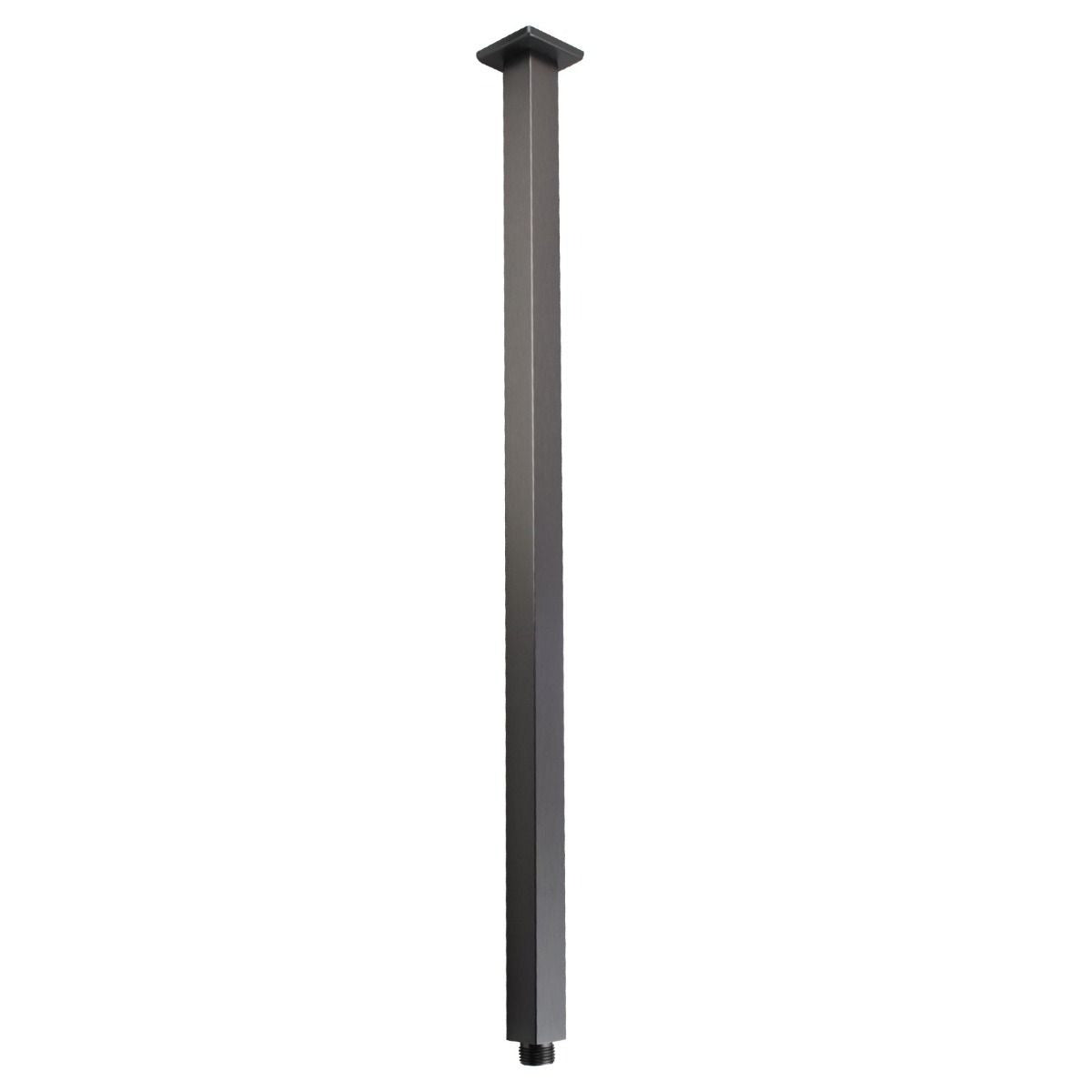 Square Gun Metal Grey Ceiling Shower Arm 600mm  Shower Arm