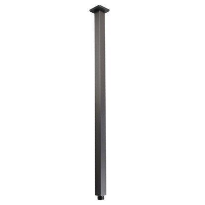 Square Gun Metal Grey Ceiling Shower Arm 600mm  Shower Arm