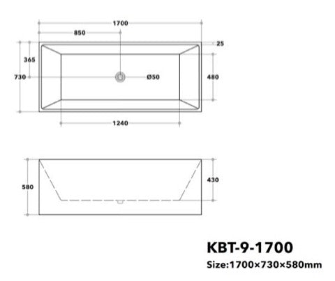 QUBIST Freestanding Bathtub