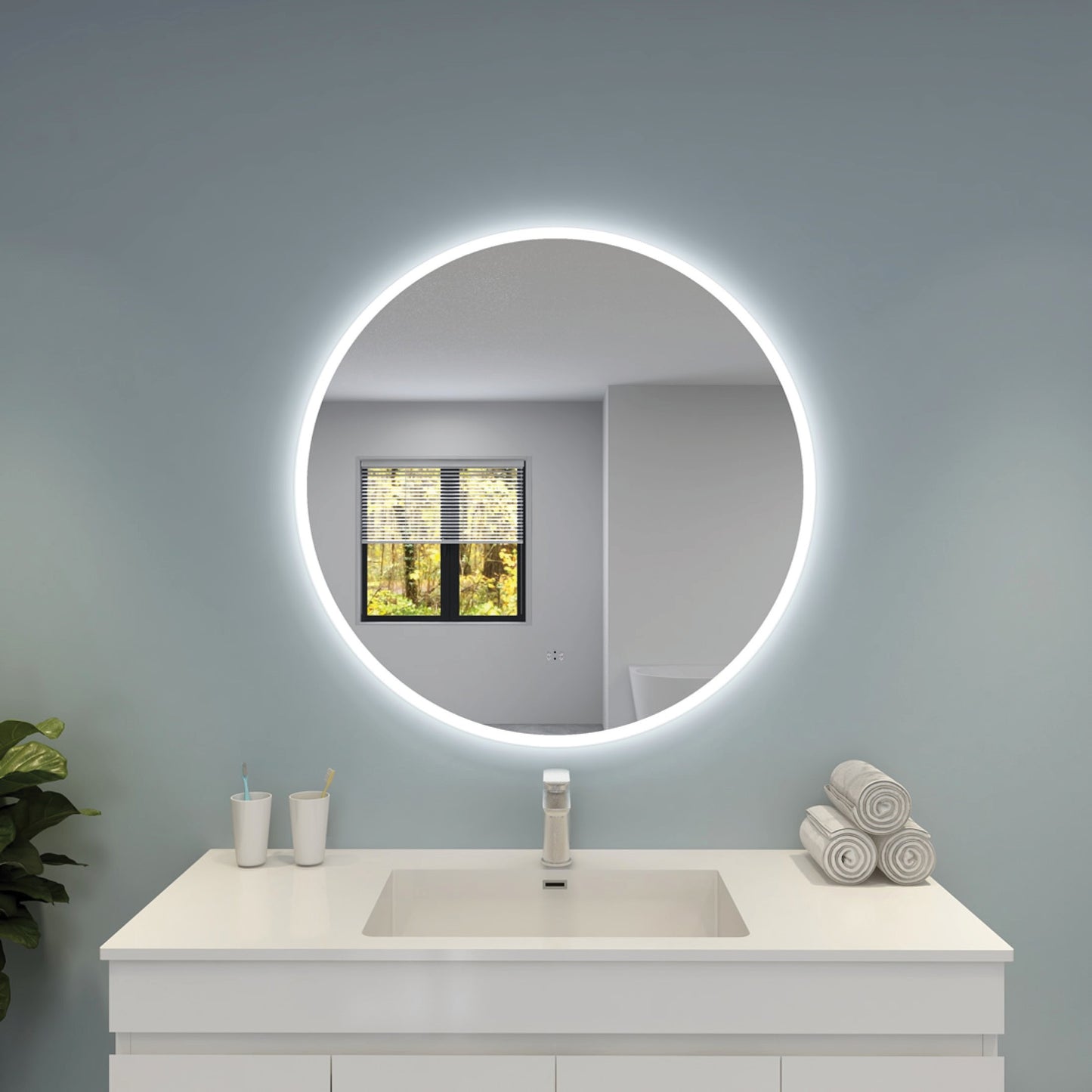 LED Round Backlit Mirror - 3 Sizes Available.