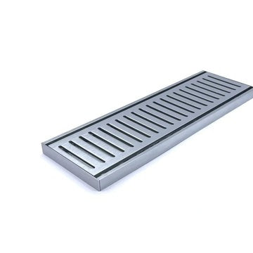 Muses Aluminium Slimline Tile Insert Floor Grate Brushed Silver  Shower Muses