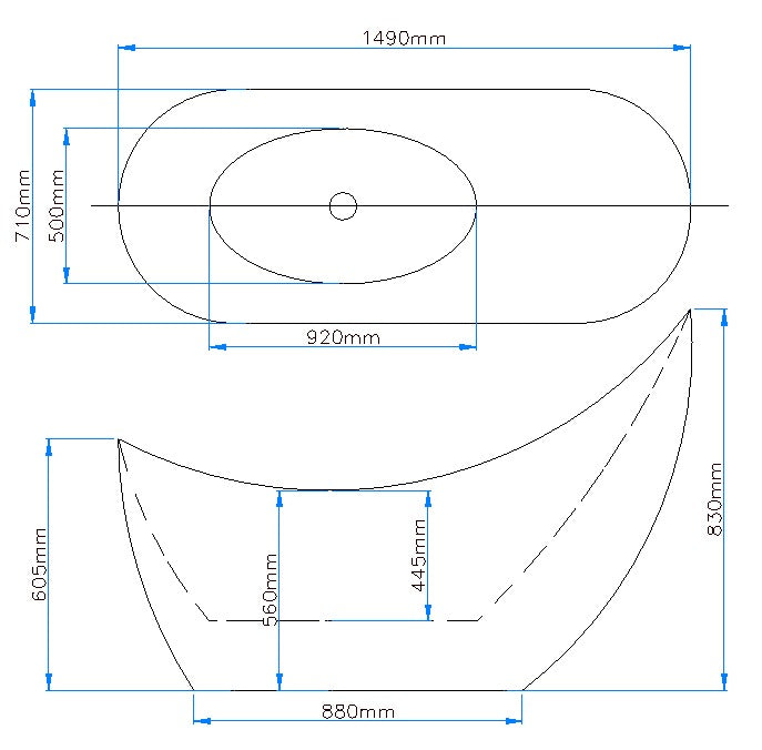 POSH Freestanding Bathtub - 5 Sizes Available.