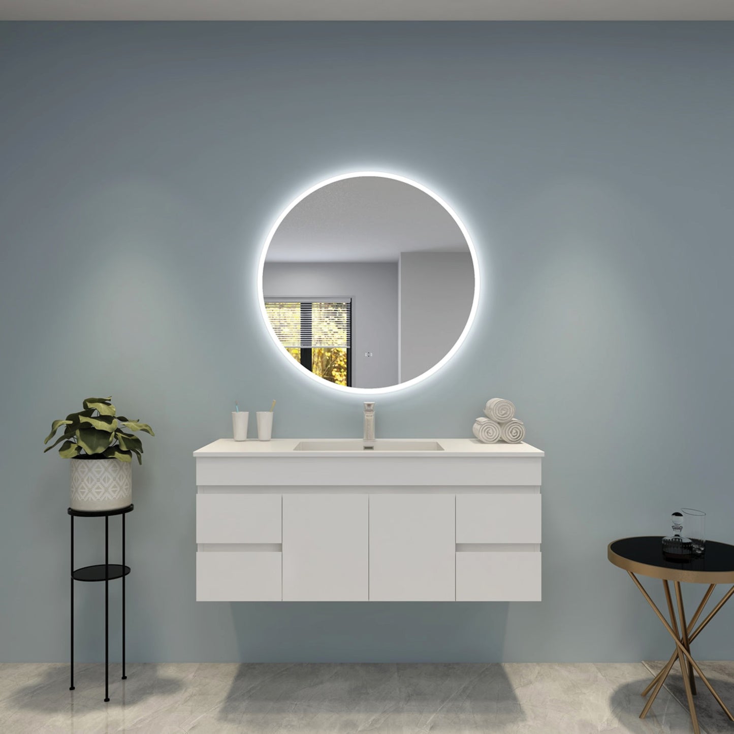 LED Round Backlit Mirror - 3 Sizes Available.