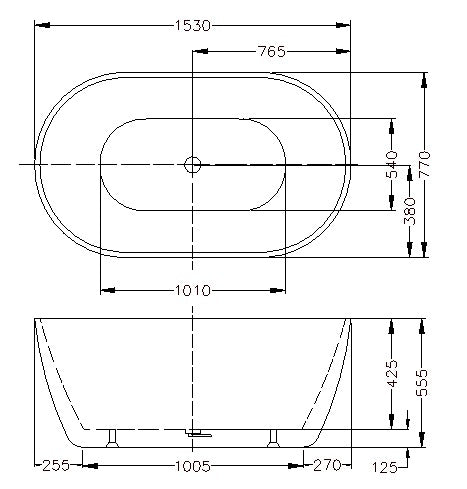 OLIVIA Freestanding Bathtub - 6 Sizes Available.