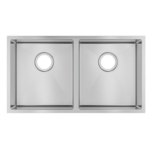 Hand-Made Top/Undermount Double Bowls Kitchen Sink