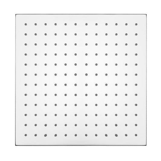 Square Chrome Rainfall Brass Shower Head 250mm