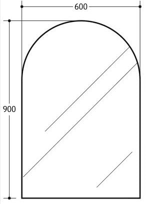 Pencil Edge Arch Mirror