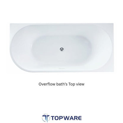 Victor 1500mm Right Hand Corner Freestanding Bathtub – overflow option  Bathtub