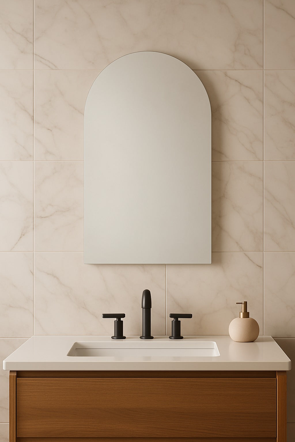 Pencil Edge Arch Mirror