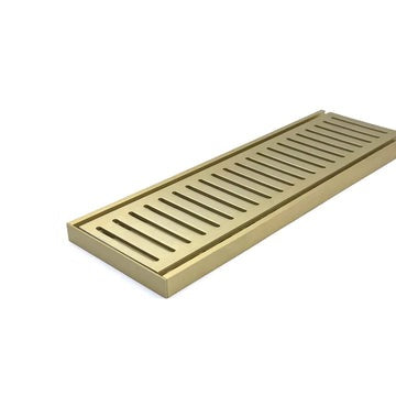 Muses Aluminium Slimline Tile Insert Floor Grate Brushed Gold  Shower Muses