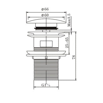 Brushed Nickel Pop Up Waste Overflow