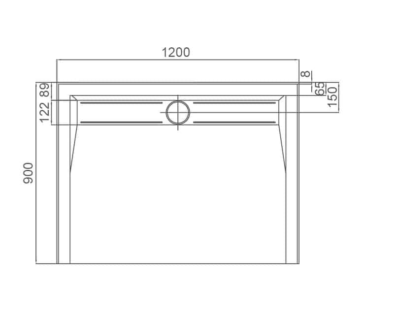 SMC Shower Base with Channel  Shower