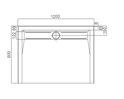 SMC Shower Base with Channel  Shower