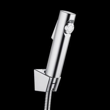 Round Chrome ABS Toilet Bidet Spray Kit with Stainless Steel Hose