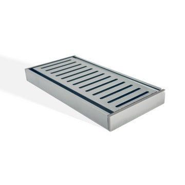 Muses Aluminium Slimline Tile Insert Floor Grate Brushed Gunmetal  Shower Muses