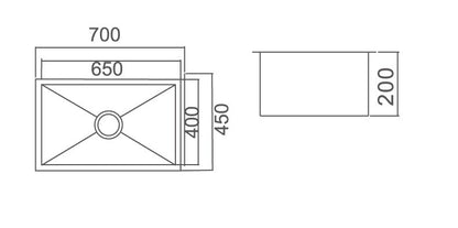 NIXON 56L Undermount Sink  Kitchen Sink