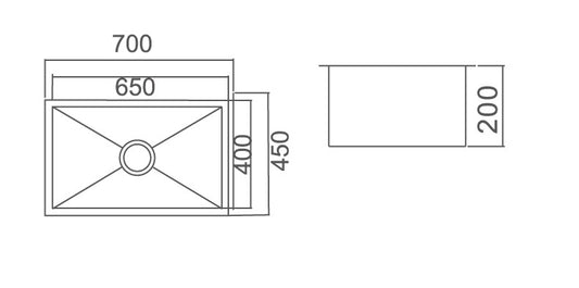 NIXON 56L Undermount Sink
