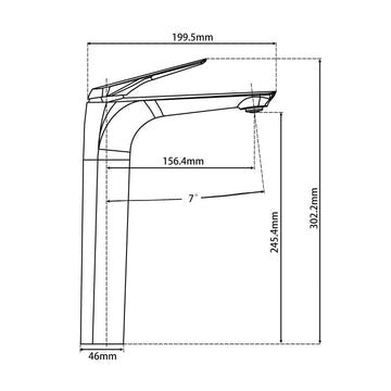 AU Tall Basin Mixer  Bathroom Basin Mixer