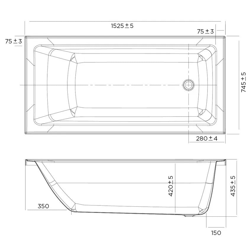LOUVE Drop-In Bath Tub