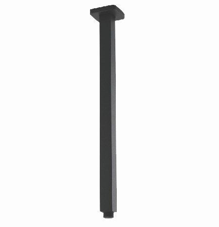 Square Gun Metal Grey Ceiling Shower Arm 400mm  Shower Arm