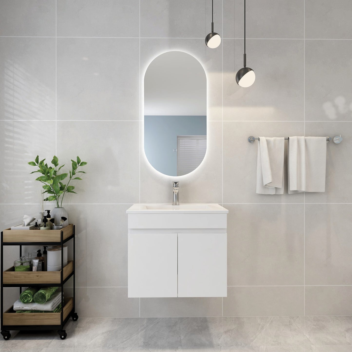 Oval LED Backlit Mirror