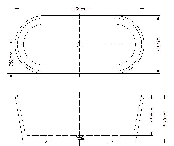 OVIA Freestanding Bathtub