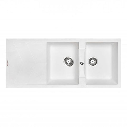 CARYSIL Jazz D200 Double Bowl Drainer Board Granite Kitchen Sink
