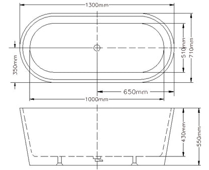 OVIA Freestanding Bathtub