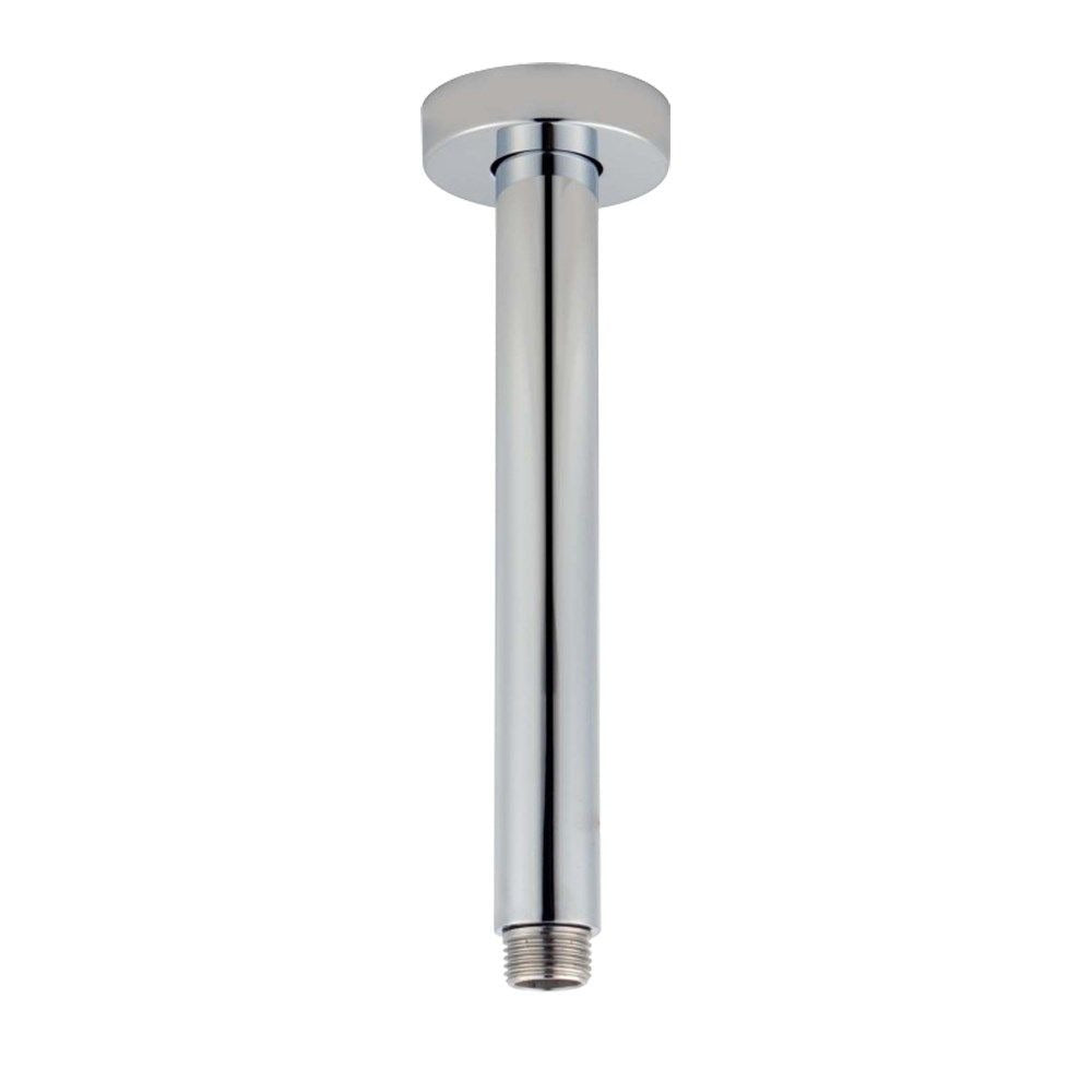 Round Brushed Nickel Ceiling Shower Arm 200mm  Shower Arm
