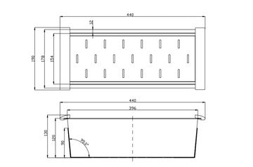 Square Colander For Kitchen Sink 440mm  Kitchen