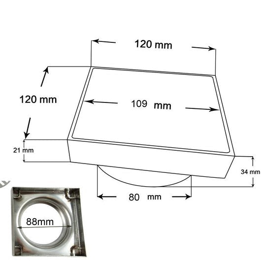 Shower Grate Floor Waste Drain Tile 