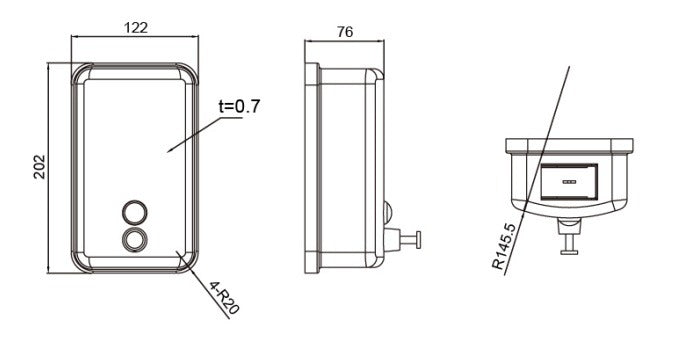MOBI Soap Dispenser with Viewing Window  Soap Dispenser