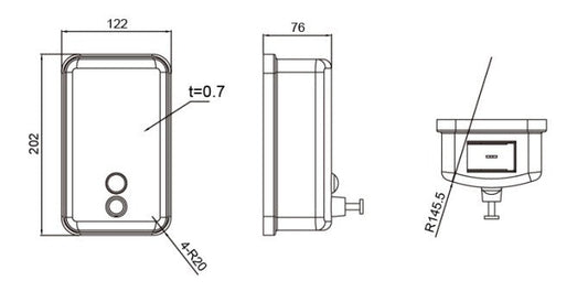 MOBI Soap Dispenser with Viewing Window  Soap Dispenser