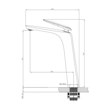 Norico Bellino Tall Basin Mixer  Bathroom Basin Mixer