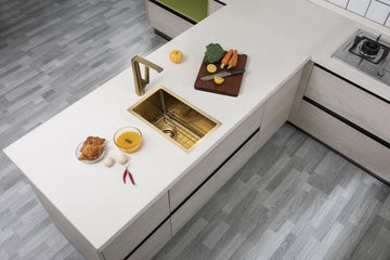 Handmade Top/Undermount Single Bowl Kitchen Sink